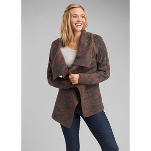•PrAna• Alberta Reversible Cardigan Sweater Brown